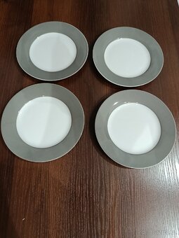 Talíře bílé, šedobílé - 10