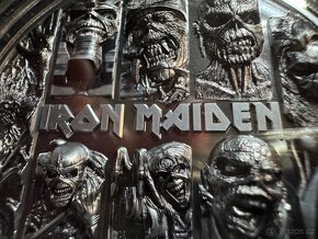 Jedinečná kpl. série stříbrných mincí IRON MAIDEN + Eddie - 10
