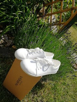 Ahinsa bílé tenisky Vida Kůže 40 - 10