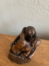 Bronzová socha realizované sochy „Le Baiser“, 15cm - 10