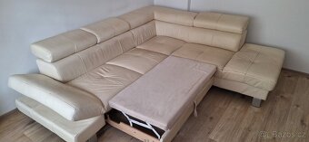 Rohová kožená sedačka - 10