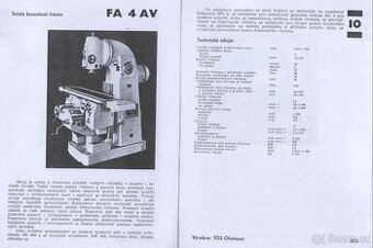 Frézka TOS FA 4V - 10