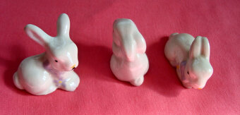 Retro porcelánová zvířátka - kočky, psi, veeverky - 10