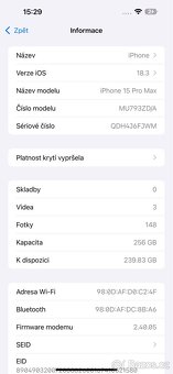 iPhone 15 Pro Max 256gb 12 měsíců záruka - 10