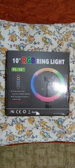 RGB Prstencová lampa, kruhové světlo ring led light set 26cm - 10