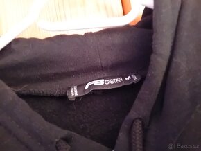 Černá oversized mikina/šaty s kapucí - 10