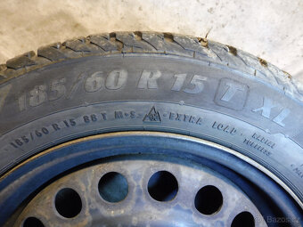 Prodám 4 orig.15"plech.kola + zim.pneu.O.MERIVA185/60/15 - 10