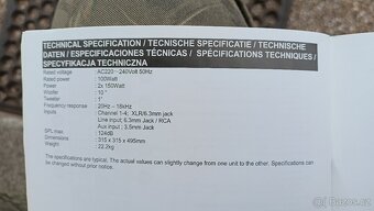 Prodám - Přenosná zvuková sada VONYX PSS302 10" - 10