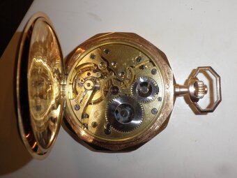 Prodám za cenu zlata CELOZLATÉ 14K kapesní hodinky - 10