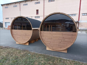 Sauna Marivox, venkovní finská sauna,barelová zahradní sauna - 10