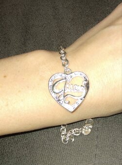 Nový náramek guess srdce srdíčko bižuterie 21 cm postribrene - 10