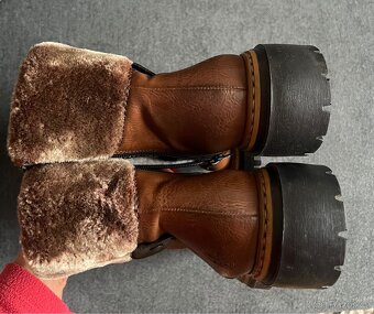 Dámské zimní kožené boty Rieker - 10