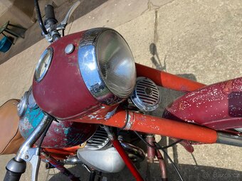 Jawa 350 / 354 kývačka 1956 + sidecar Velorex 560, s TP - 10