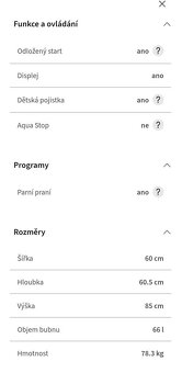 Elektrolux A+++, 8kg, 1400ot. Parní programy Nové ložiska - 10