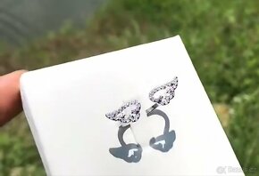 Nový dámský stříbrný prstýnek uni vel okridleny s křídly - 10