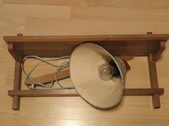 Lampa s poličkou nebo polička s lampou retro 200,- Kč - 10