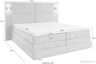 Nová zabalena❗️Boxspring postel 180x200 Copenhagen - 10