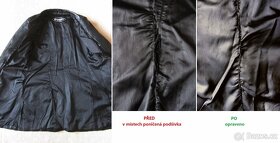 Vintage černá dámská kožená bunda - kabát - paleto - 10