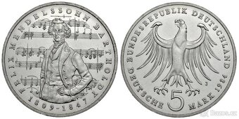 5 Marek Německo 1979 - 1986 pamětní mince, výběr cena za ks - 10