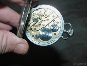 Raritní secesní tříplášťové celostříbrné ultratenké kapesní - 10