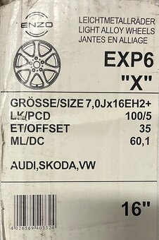 Alu disky ENZO EXP6 7x16", 5×100, ET35, CB 60,1 m - 10