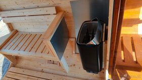Venkovní sudová sauna s panoramatickým oknem Discovery - 10