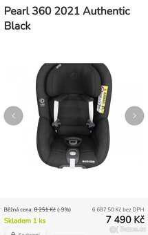 Autosedačka + vajíčko Maxi-Cosi Pearl 360 + základna - 10