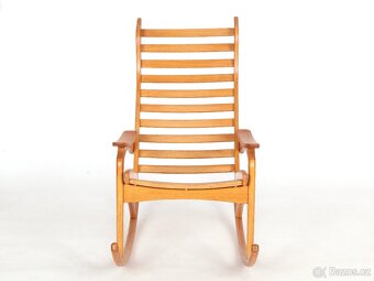 Luxusní houpací retro křeslo ÚLUV po renovaci, TOP stav. - 10