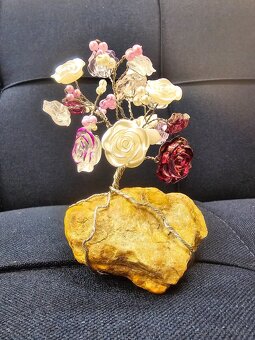 Strom života drátovaný na kameni - řemeslná ruční výroba - 10