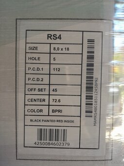Alu disky R18 5x112 Et45 alebo Et30 8J MAM RS4 - 10
