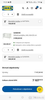 Dětská postýlka IKEA SUNDVIK bílá 60x120cm - 10