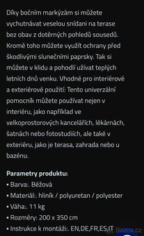 Boční markýza 200x350cm - 10