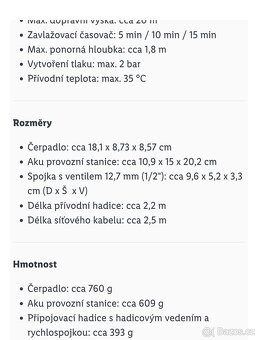 Aku čerpadlo parside nové - 10