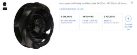 Průmyslový ventilátor 190mm, 230V, 52W, EBM PAPST, více kusů - 10