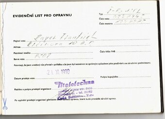 návod k obsluze + serviska z r. 1990 ŠKODA FAVORIT - 10