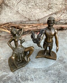 Bronzová socha skupina - Nahá žena a satyr 3 - 10