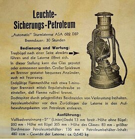 Petrolejová lampa petrolejka ASA 682 Automatic - 10