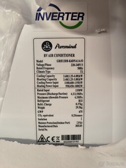 4 Kw Strešní klimatizace Puremind 220 V 12000 BTU + Topení - 10