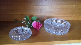 miska a svícen KOBALT // BROUŠENÉ SKLO - 10