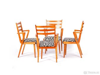 4x kubistické židle JITONA po renovaci. - 10