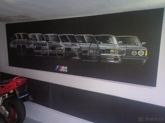 Prodám nový obří  obraz evoluce BMW M3 formát 295x 95cm - 10