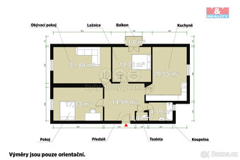 Prodej bytu 3+1, 90 m², Město Touškov, ul. Partyzánská - 10