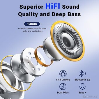 Bezdrátová sluchátka Godyse J90 – Bluetooth 5.3, ENC, IPX6 - 10