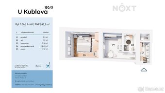 Prodej byt 2+kk, 43㎡ - 10
