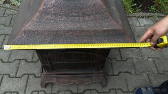 Zahradní přenosné ohniště / krb Ocelovo-litinové Nové - 10