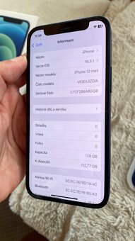 Prodám modrý iPhone 12 mini 128GB top stav - 10