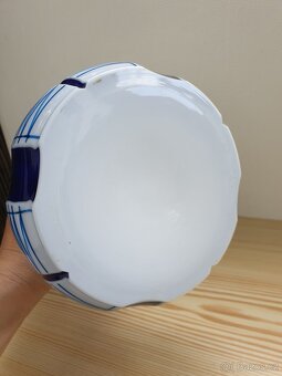 ZAMLUVENO-STAROŽITNÁ PŘEJÍMANÁ SKLENĚNÁ VÁZA RETRO 31CM - 10