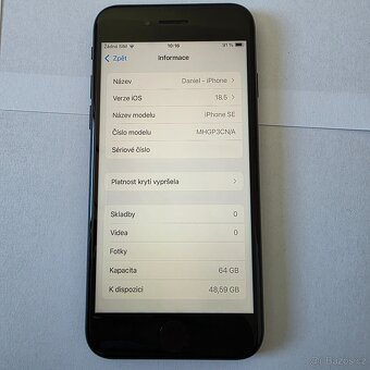 Apple iPhone SE (2020) 64GB, černá - 10
