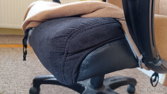 Křeslo k počítači-černé v kůži - 10