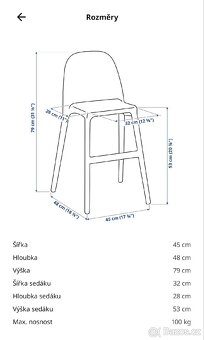 Děcka židle URBAN IKEA - 1ks nebo 2ks - 10